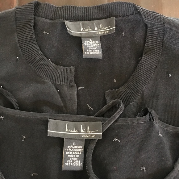 Nicole Miller Beaded Cardigan Set Size Large - Picture 7 of 7